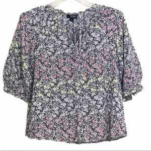 a.n.a floral print blouse size small